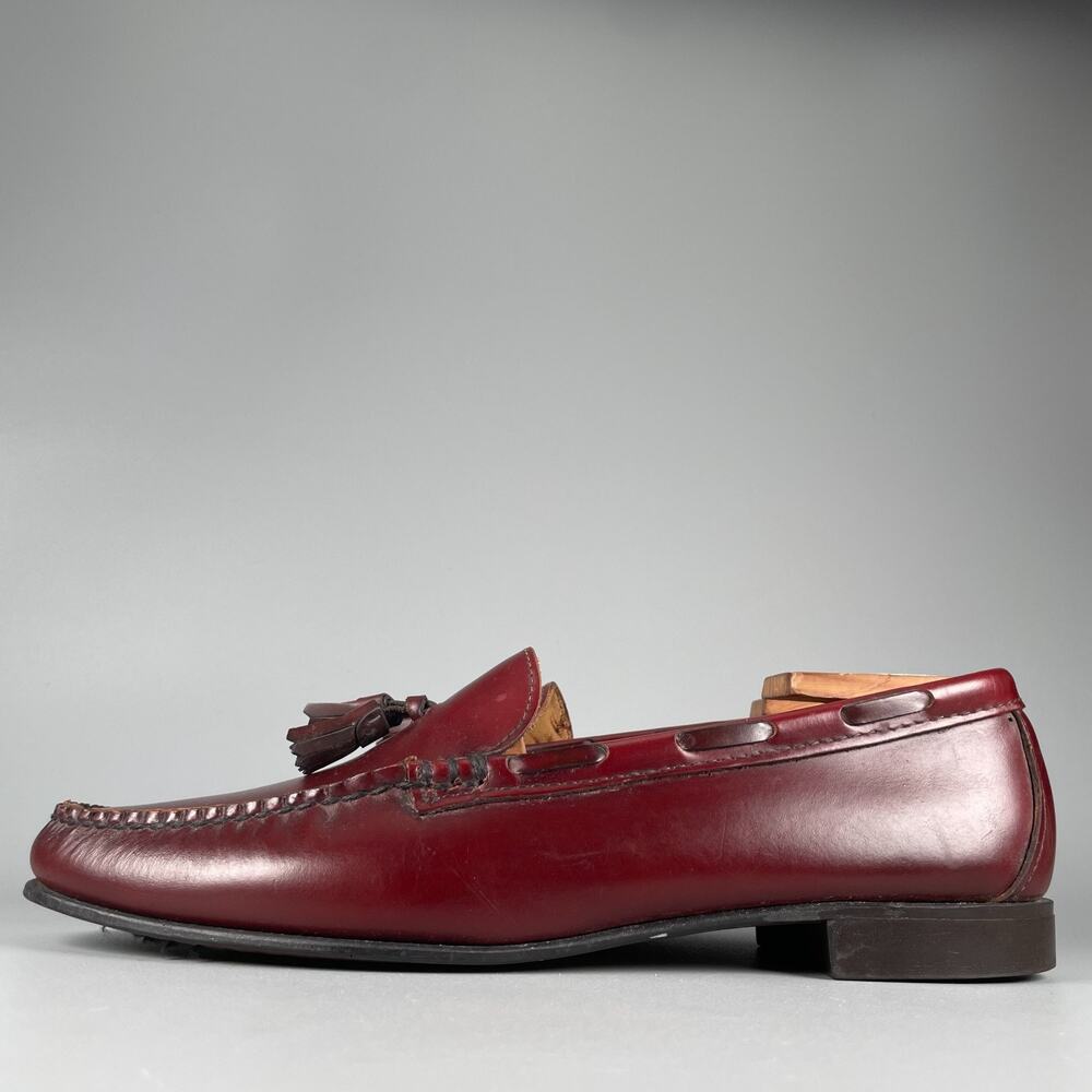 Sebago Men's Size 11 B Burgundy Leather Slip On Tassel Loafers Dress Shoe Casual